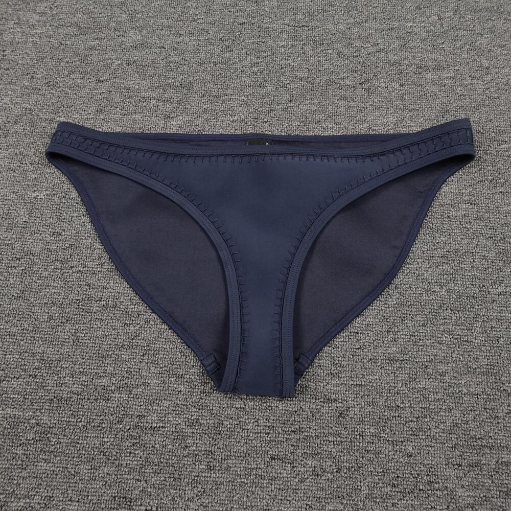 Triangl Bikini Bottom Womens XL Blue Neoprene Solid Stretch Swim Bottom